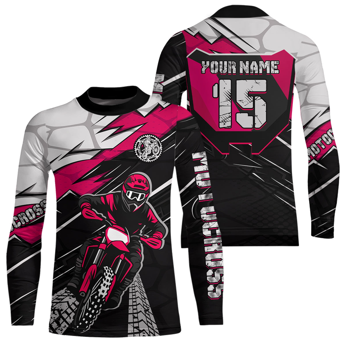 Pink Motocross Jersey Custom Dirt Bike Shirts Motorcycle Shirt