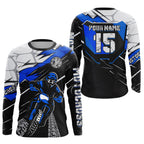 Blue Motocross Jersey Custom Dirt Bike Shirts Motorcycle Shirt