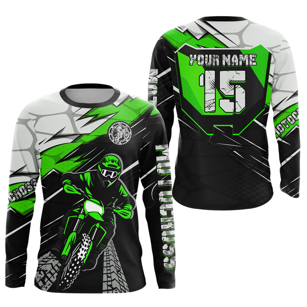 Green Motocross Jersey Custom Dirt Bike Shirts Motorcycle Shirt