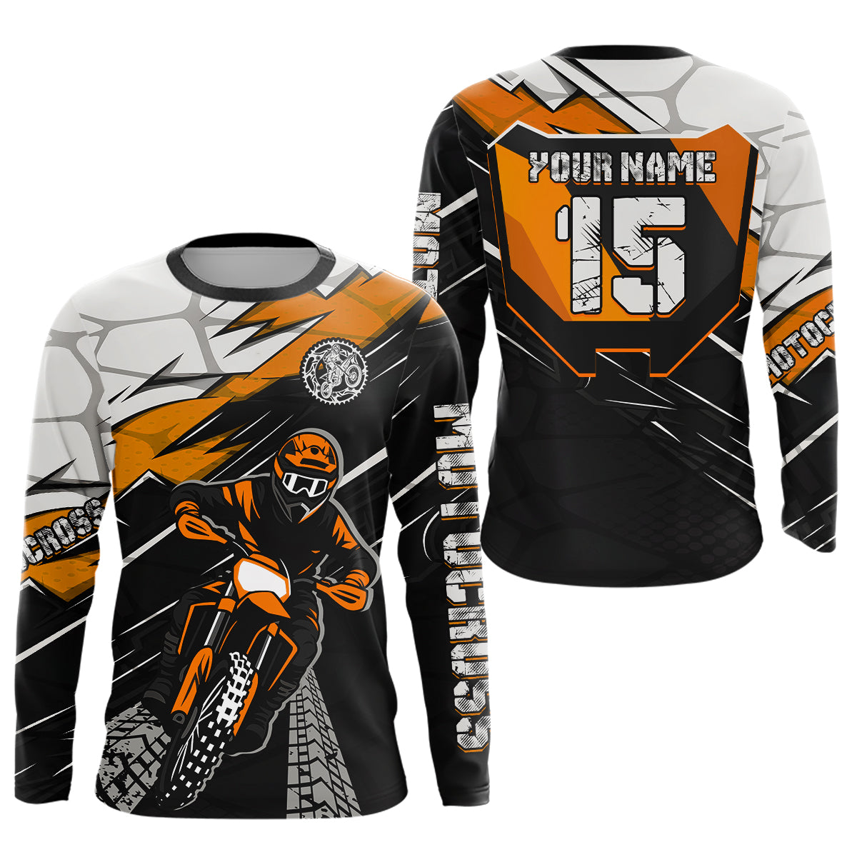 Orange Motocross Jersey Custom Dirt Bike Shirts Motorcycle Shirt