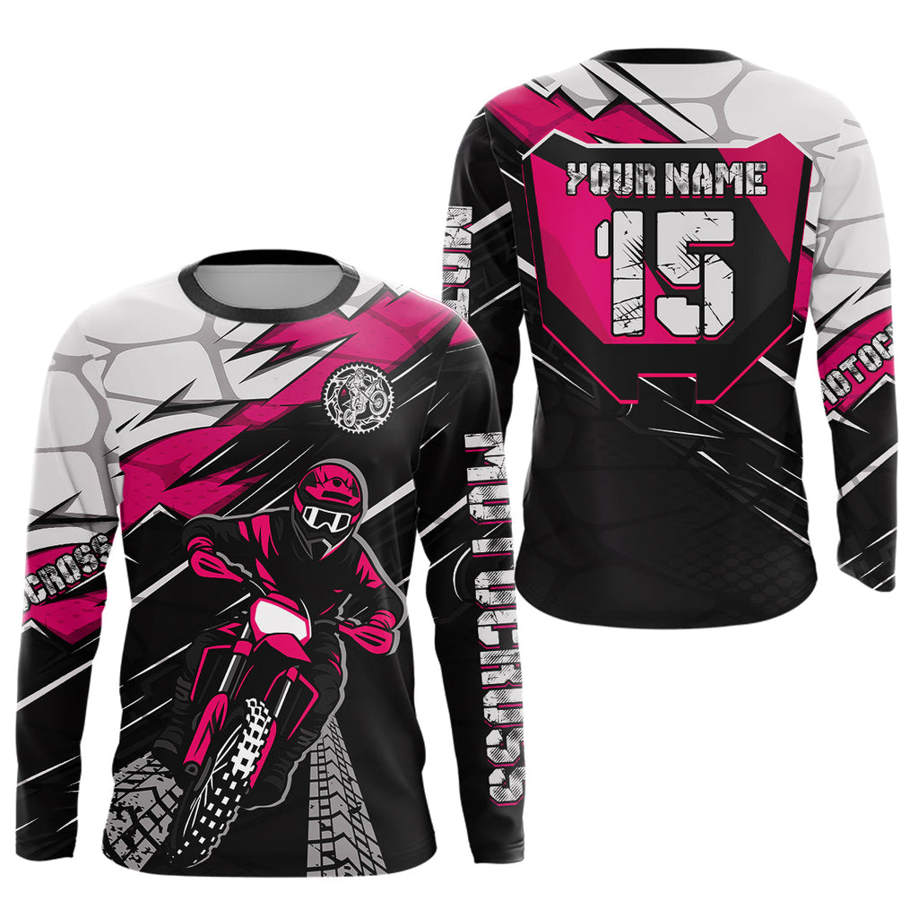 Pink Motocross Jersey Custom Dirt Bike Shirts Motorcycle Shirt