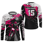 Pink Motocross Jersey Custom Dirt Bike Shirts Motorcycle Shirt