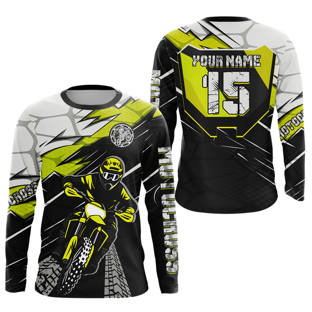 Yellow Motocross Jersey Custom Dirt Bike Shirts Motorcycle Shirt