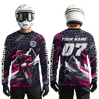 Pink Motocross Racing Jersey Dirt Bike Shirts Motorcycle Riding Shirt