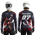 Red Motocross Racing Jersey Dirt Bike Shirts Motorcycle Riding Shirt
