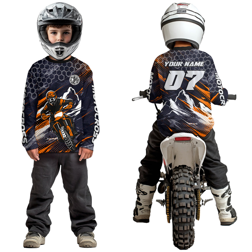 Orange Motocross Racing Jersey Dirt Bike Shirts Motorcycle Riding Shirt