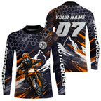 Orange Motocross Racing Jersey Dirt Bike Shirts Motorcycle Riding Shirt