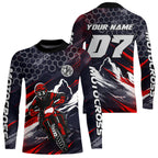 Red Motocross Racing Jersey Dirt Bike Shirts Motorcycle Riding Shirt