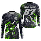 Green Motocross Racing Jersey Dirt Bike Shirts Motorcycle Riding Shirt