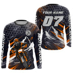 Orange Motocross Racing Jersey Dirt Bike Shirts Motorcycle Riding Shirt