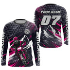 Pink Motocross Racing Jersey Dirt Bike Shirts Motorcycle Riding Shirt