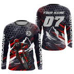Red Motocross Racing Jersey Dirt Bike Shirts Motorcycle Riding Shirt