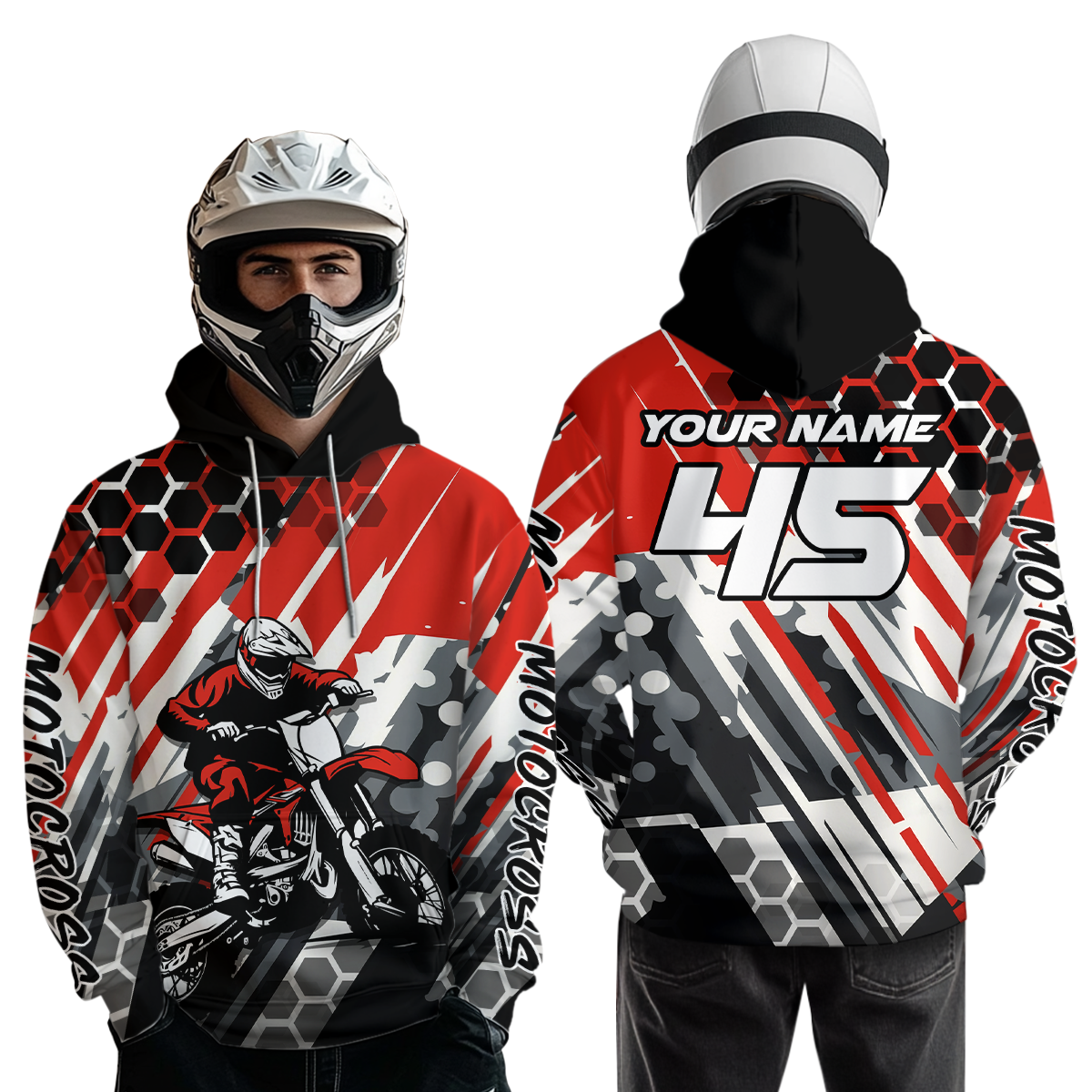 Custom Motocross Hoodie Dirt Bike Racing Hoodie Custom Riding Shirt