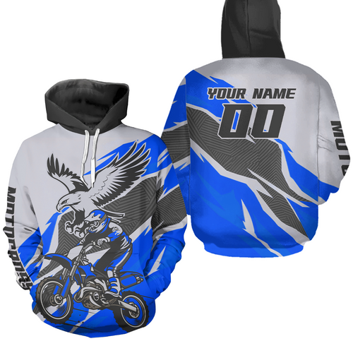 Custom Eagle Motocross Hoodie Adult Dirt Bike Hoodie Off road Racing Shirt