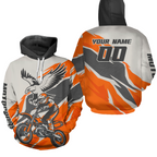 Custom Eagle Motocross Hoodie Adult Dirt Bike Hoodie Off road Racing Shirt