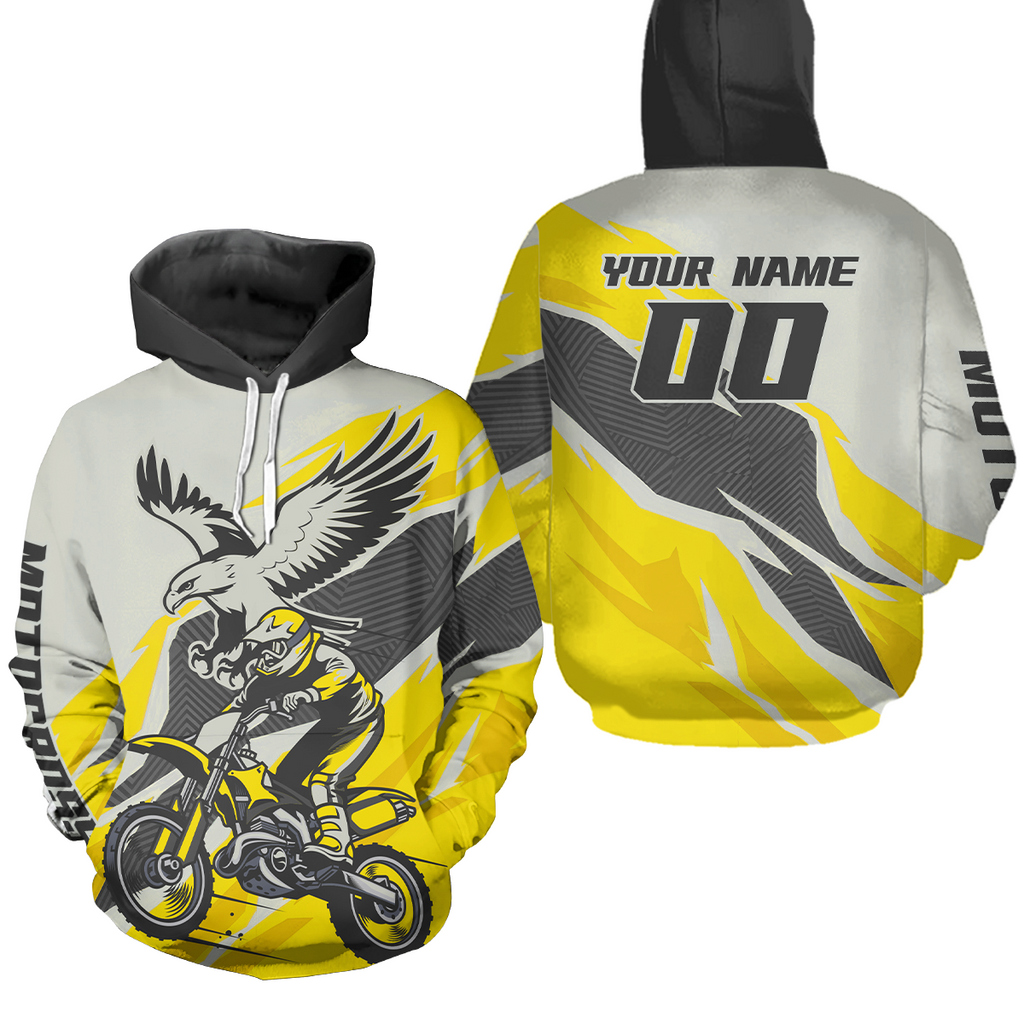 Custom Eagle Motocross Hoodie Adult Dirt Bike Hoodie Off road Racing Shirt