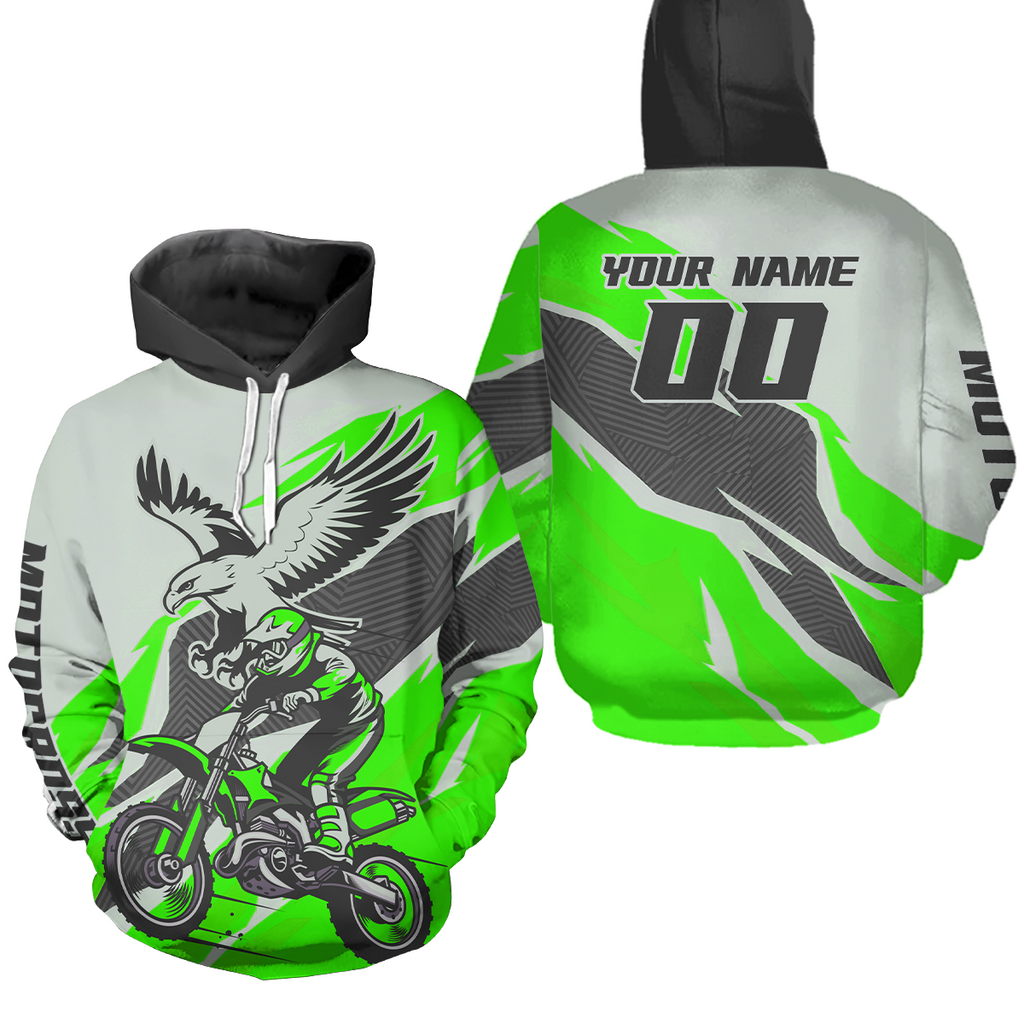Custom Eagle Motocross Hoodie Adult Dirt Bike Hoodie Off road Racing Shirt