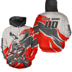 Custom Eagle Motocross Hoodie Adult Dirt Bike Hoodie Off road Racing Shirt