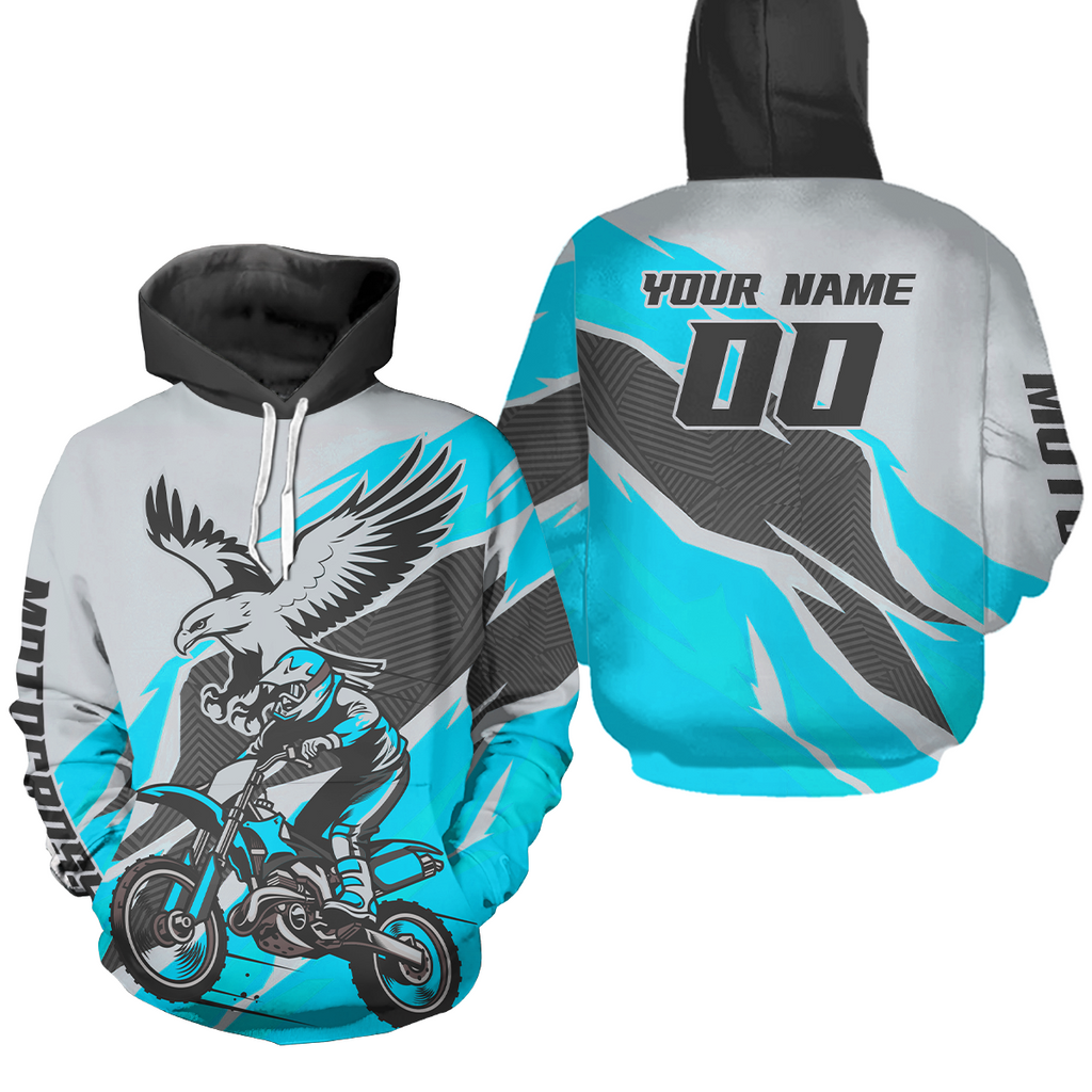 Custom Eagle Motocross Hoodie Adult Dirt Bike Hoodie Off road Racing Shirt