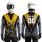 Custom Yellow Motocross Racing Jersey Dirt Bike Shirts Riding Shirt