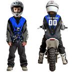Custom Blue Motocross Racing Jersey Dirt Bike Shirts Riding Shirt