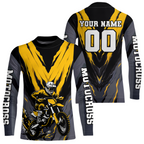 Custom Yellow Motocross Racing Jersey Dirt Bike Shirts Riding Shirt