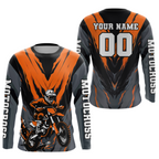 Custom Orange Motocross Racing Jersey Dirt Bike Shirts Riding Shirt