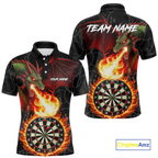 Custom Flame Dragon Darts Shirt Darts Team Jerseys Dartboard Shirt Dart League