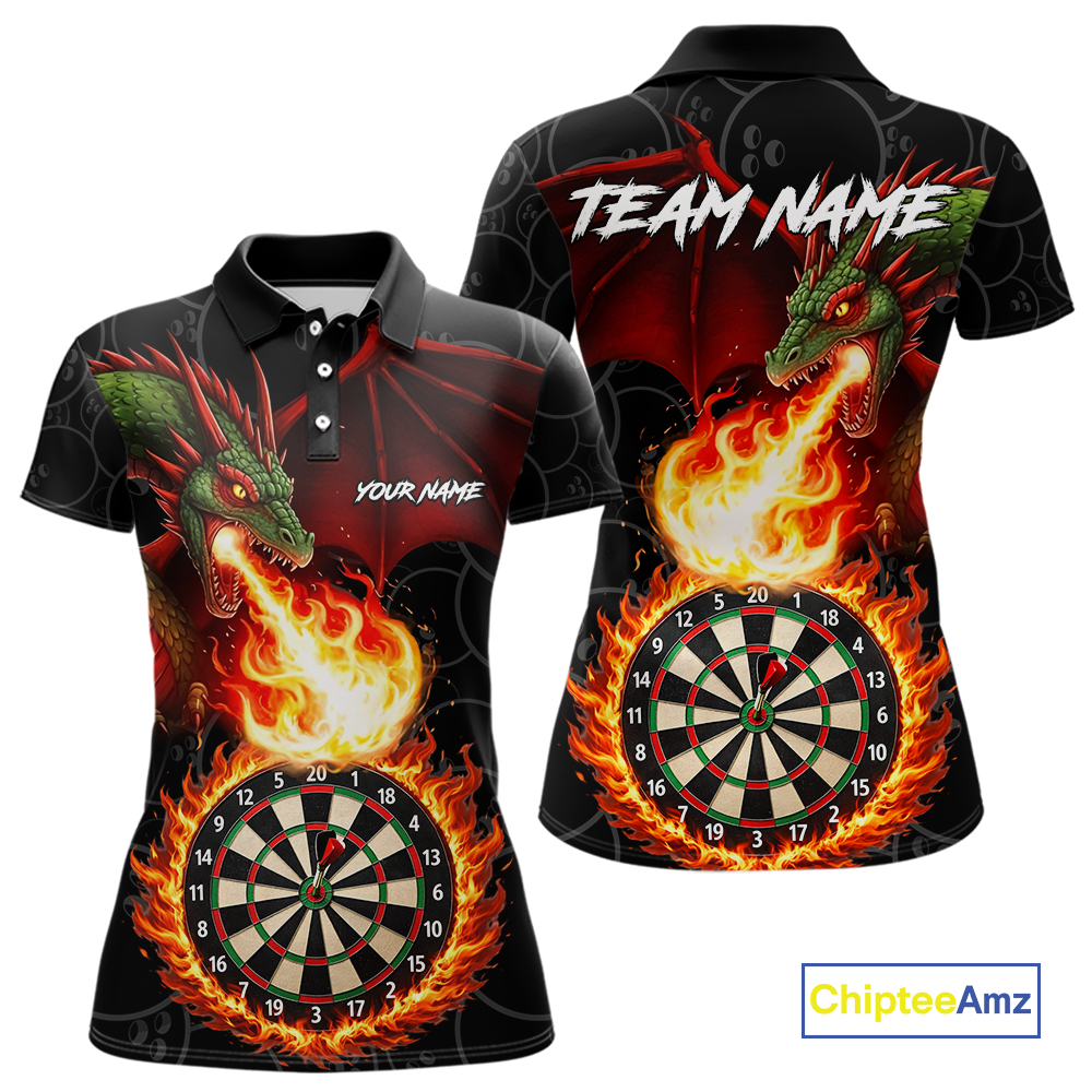 Custom Flame Dragon Darts Shirt Darts Team Jerseys Dartboard Shirt Dart League