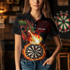 Custom Flame Dragon Darts Shirt Darts Team Jerseys Dartboard Shirt Dart League