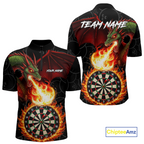 Custom Flame Dragon Darts Shirt Darts Team Jerseys Dartboard Shirt Dart League