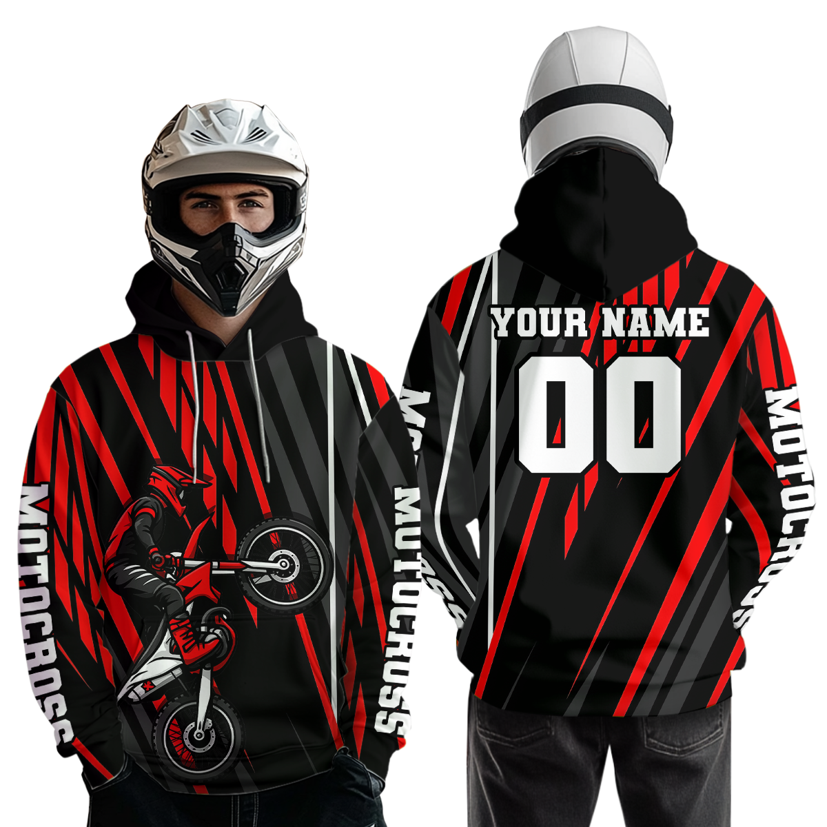 Custom Motocross Racing Hoodie Adult Dirt Bike Hoodie Riding Shirt