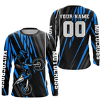 Blue Custom Motocross Jersey Dirt Bike Shirts Moto Racing Shirt