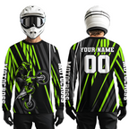 Green Custom Motocross Jersey Dirt Bike Shirts Moto Racing Shirt