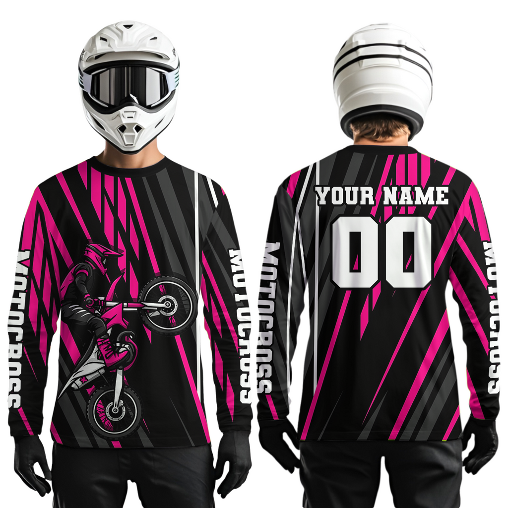 Pink Custom Motocross Jersey Dirt Bike Shirts Moto Racing Shirt