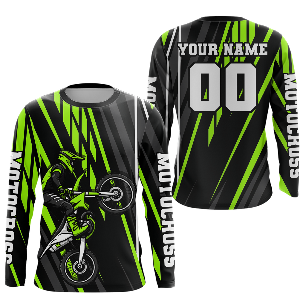 Green Custom Motocross Jersey Dirt Bike Shirts Moto Racing Shirt