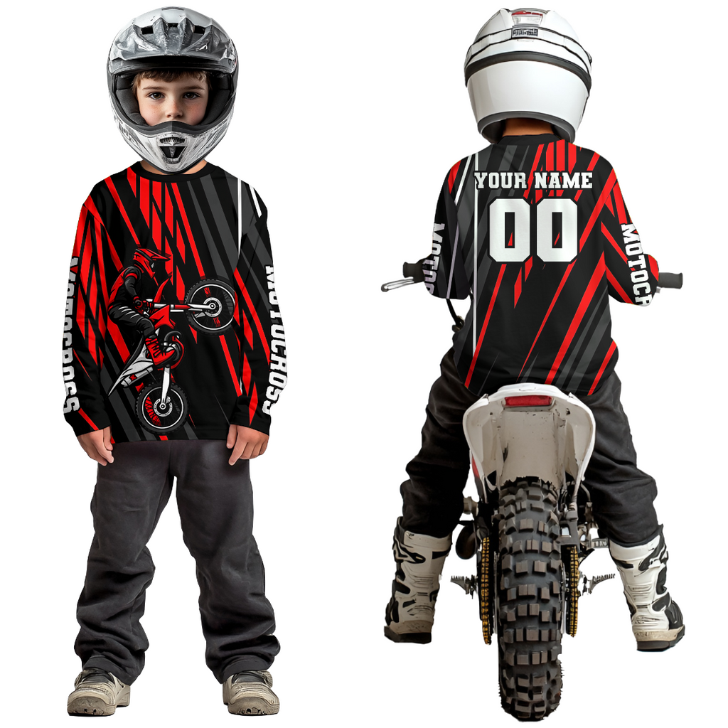 Red Custom Motocross Jersey Dirt Bike Shirts Moto Racing Shirt