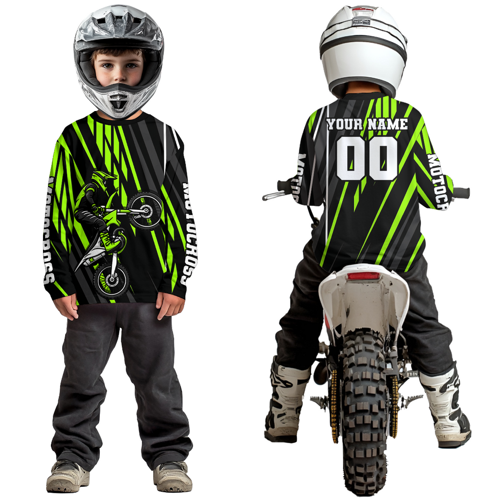 Green Custom Motocross Jersey Dirt Bike Shirts Moto Racing Shirt