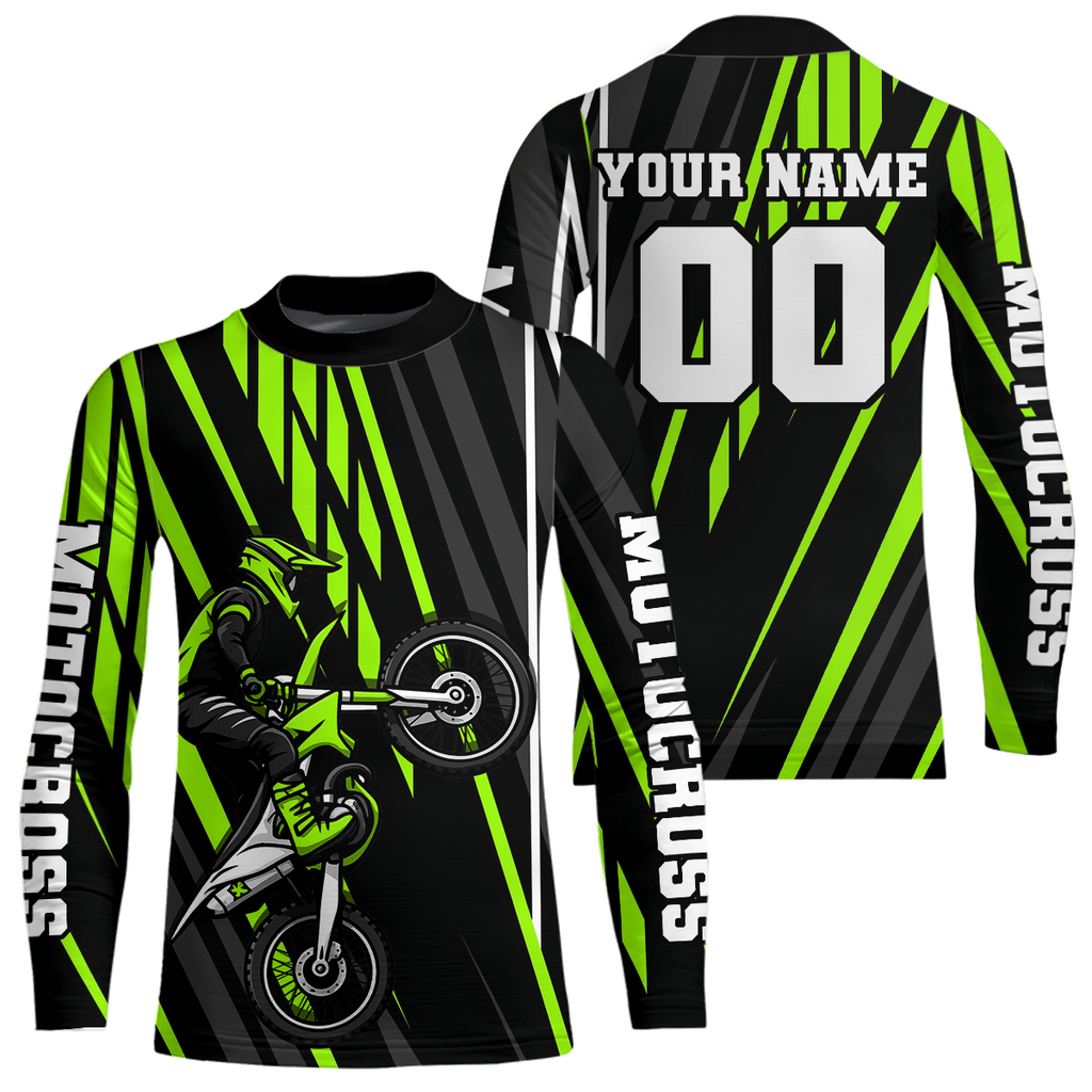 Green Custom Motocross Jersey Dirt Bike Shirts Moto Racing Shirt