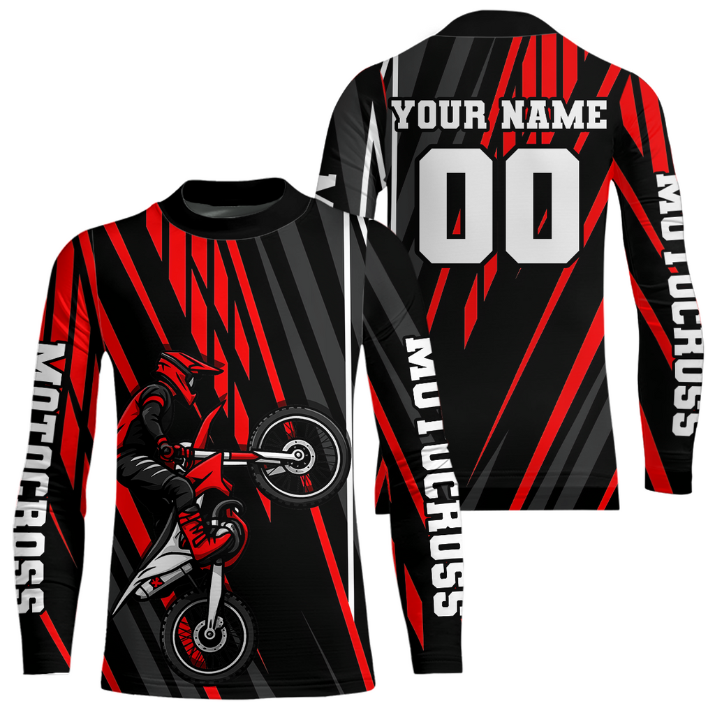 Red Custom Motocross Jersey Dirt Bike Shirts Moto Racing Shirt