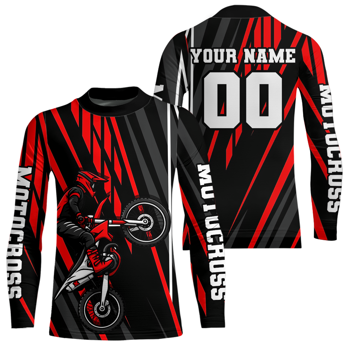 Red Custom Motocross Jersey Dirt Bike Shirts Moto Racing Shirt