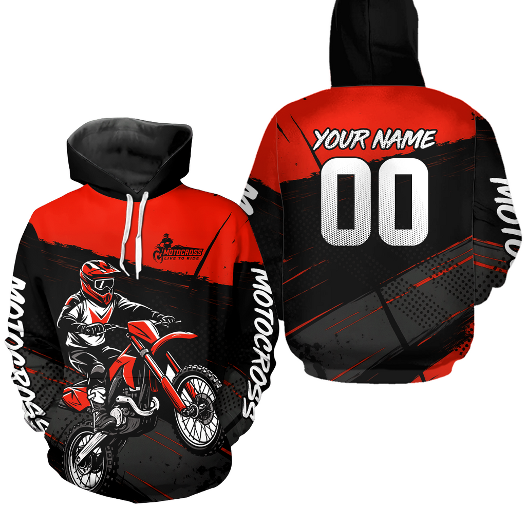 Custom Motocross Racing Hoodie Adult Dirt Bike Hoodie Riding Shirt