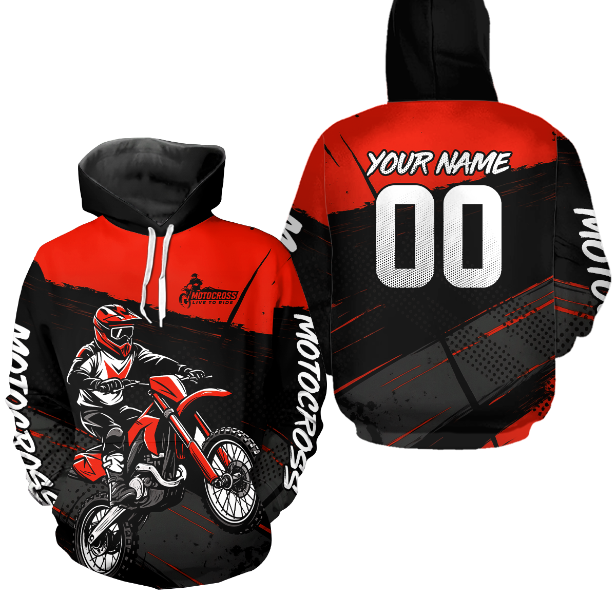 Custom Motocross Racing Hoodie Adult Dirt Bike Hoodie Riding Shirt