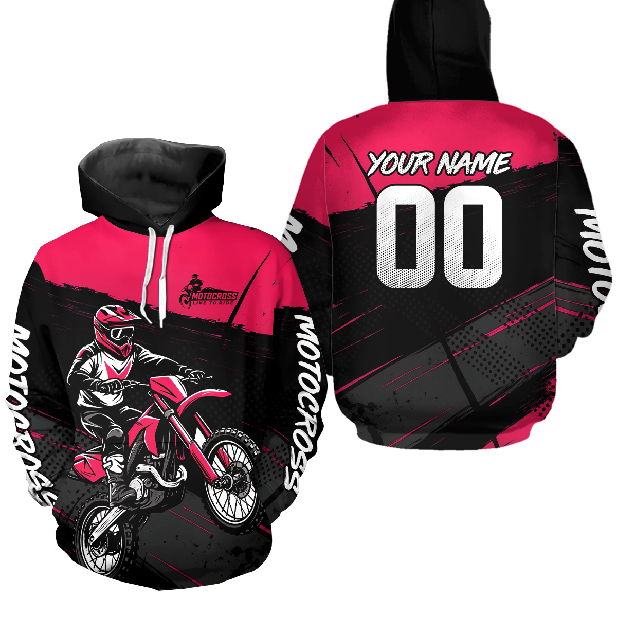 Custom Motocross Racing Hoodie Adult Dirt Bike Hoodie Riding Shirt