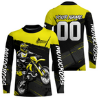 Yellow Motocross Jersey Dirt Bike Shirts Custom Off road Riding Shirt