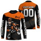 Orange Motocross Jersey Dirt Bike Shirts Custom Off road Riding Shirt
