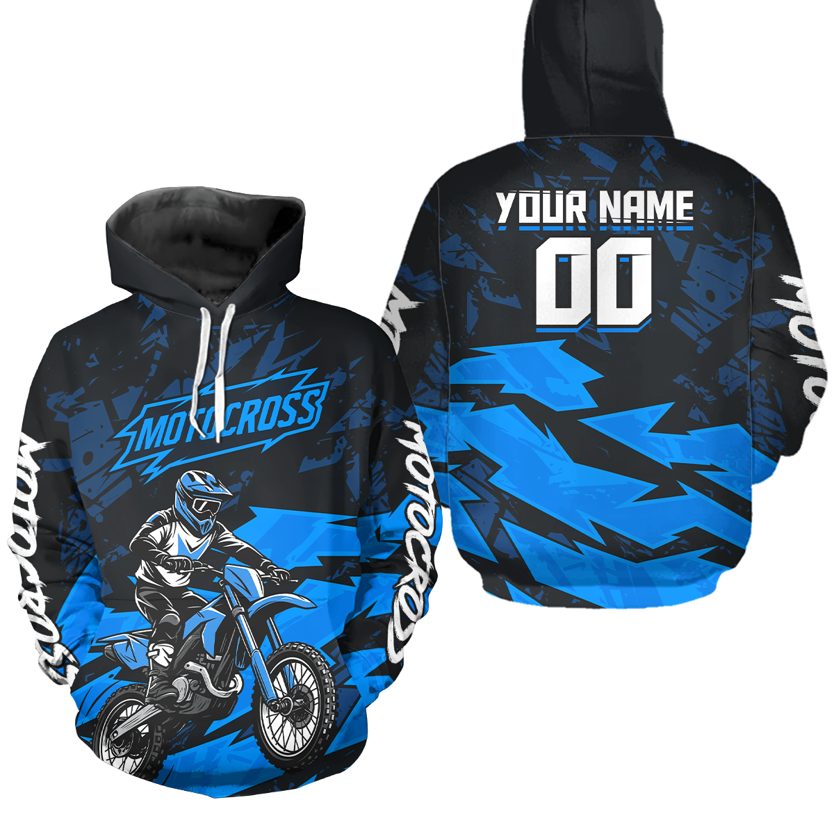 Custom Motocross Hoodie for Adult Dirt Bike Racing Hoodie Riding Shirt