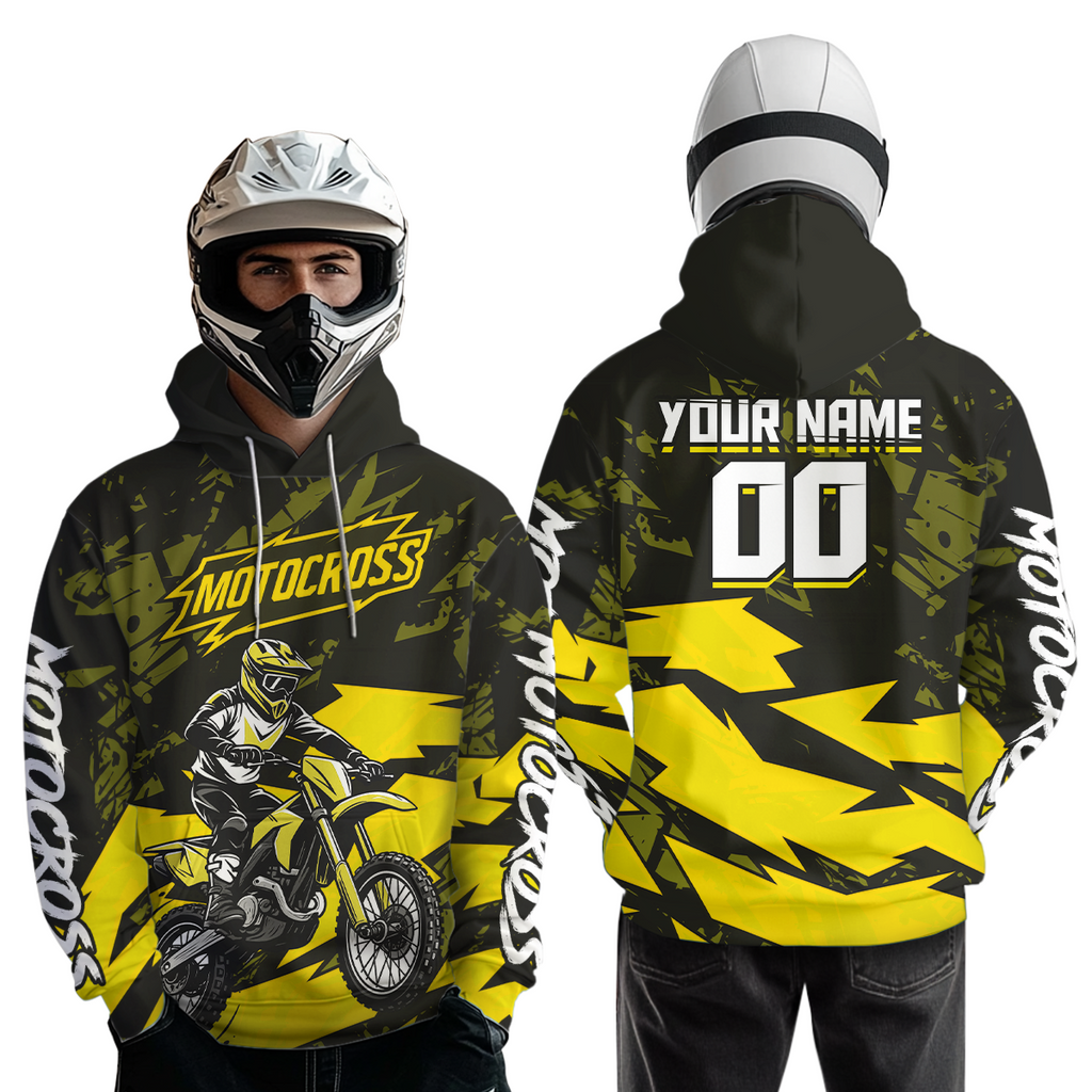 Custom Motocross Hoodie for Adult Dirt Bike Racing Hoodie Riding Shirt