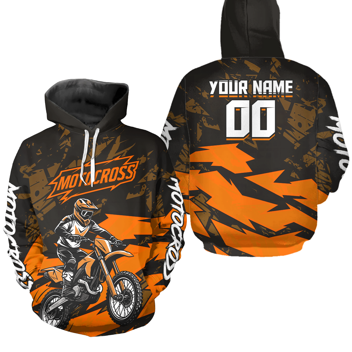 Custom Motocross Hoodie for Adult Dirt Bike Racing Hoodie Riding Shirt