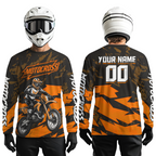 Orange Custom Motocross Racing Jersey Dirt Bike Shirts Off road Shirt